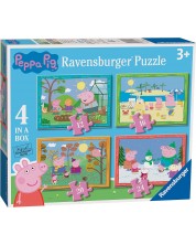 Puzzle de 24 de piese Ravensburger 4 în 1 - Peppa Pig: Patru anotimpuri -1