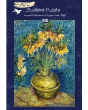 Puzzle Bluebird din 1000 de piese - Imperial Fritillaries in a Copper Vase, 1887 -1