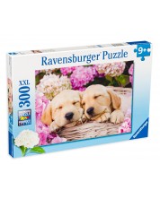Puzzle Ravensburger de 300 piese- Sweet Dogs in a Basket