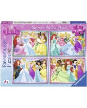 Puzzle Ravensburger 4 de cate 100 piese - Printese Disney