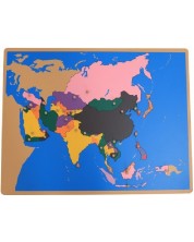 Smart Baby Montessori Puzzle - Harta Asiei, 34 de piese