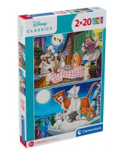 Puzzle Clementoni de 2 x 20 piese - SuperColor Disney Animals