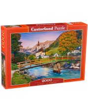Puzzle Castorland din 2000 de piese - Sunset in Ramsau -1