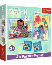 Puzzle Trefl 2 în 1 - O zi fericită pentru Lilo și Stitch
