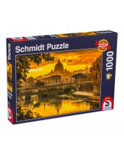 Puzzle Schmidt de 1000 piese- Golden light over Rome