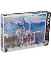 Puzzle Eurographics de 1000 piese - Castelul Neuschwanstein iarna