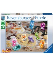 Puzzle  Ravensburger din 1500 de piese - Brutăria de Crăciun a lui Gelini