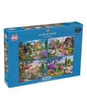 Puzzle Gibsons din 4 X 500 piese - Flora si fauna, John Francis