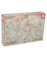 Puzzle Educa din 4000 de piese - Harta lumii -1