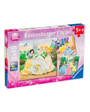 Puzzle Ravensburger din 3 x 49 de piese - Distractie cu printesele Disney 