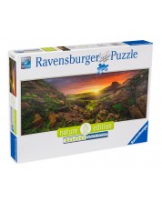 Puzzle panoramic Ravensburger de 1000 piese - Soare deasupra Islandei