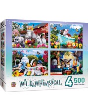 Puzzle Master Pieces 4 in 1 - Wild & Whimsical 4-Pack 500pc