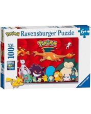Puzzle Ravensburger Din 100 de piese XXL - Pokémon: Charizard și prietenii 