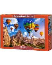 Puzzle Castorland din 2000 de piese - Balonase colorate, Cappadocia -1