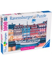 Puzzle Ravensburger 1000 de piese - Copenhaga, Danemarca