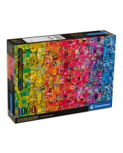 Puzzle Clementoni din 1000 de piese - Colaj colorat -1