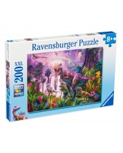Puzzle Ravensburger din 200 XXL de piese - King of the Dinosaurs -1