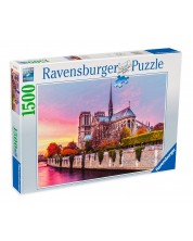 Puzzle Ravensburger din 1500 de piese - Catedrala Notre-Dame -1