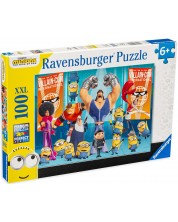 Puzzle Ravensburger din 100 XXL de piese - Groo si Minionii