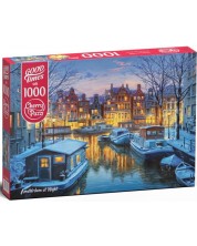 Puzzle Cherry Pazzi din 1000 de piese - Seara in Amsterdam -1