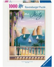 Puzzle Ravensburger din1000 de bucăți - Carte poștală din Capri -1