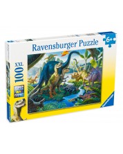 Puzzle Ravensburger din 100 XXL de piese - Lumea dinozaurilor -1