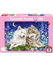 Puzzle Schmidt din 200 de piese - Pui de lupi prietenoși