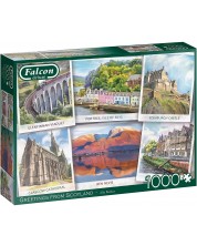 Puzzle Falcon din 1000 de piese - Greetings from Scotland -1