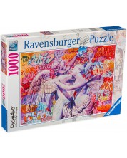 Puzzle Ravensburger din 1000 de piese - Cupidon si Psyche indragostiti -1