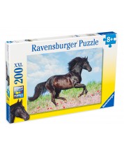 Puzzle Ravensburger din 200 XXL de piese - Cal negru -1