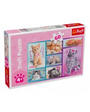 Puzzle Trefl din 60 de piese - Pisicuțe dulci