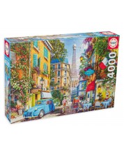 Puzzle Educa din 4000 de piese - Strazile vechi din Paris