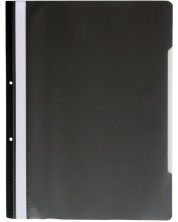 Folder Spree - Clasic, cu fata transparenta si perforare, A4, negru -1