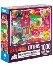 Puzzle Exploding Kittens din 1000 de piese - Coșmaruri de câini