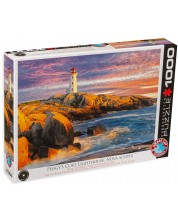 Puzzle Eurographics din 1000 de piese - Peggy’s Cove Lighthouse, Nova Scotia -1