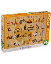 Puzzle Eurographics din 500 XL de piese - Yoga is a Family Activity -1