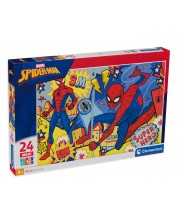 Puzzle pentru copii Clementoni din 24 de piese maxi - Spiderman
