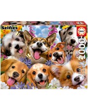 Puzzle Educa din 1000 piese - Selfie cu câine