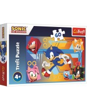 Puzzle Trefl din 60 de piese - Sonic în acțiune -1