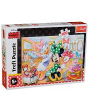 Puzzle Trefl din 100 de piese - Minie Mouse si salonul de infrumusetare