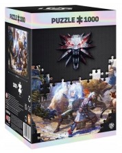 Puzzle Good Loot din 1000 de piese - Geralt din Rivia in lupta