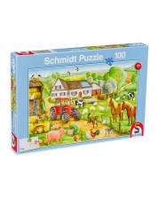 Puzzle Schmidt din 100 de piese - Aventuri la ferma  -1