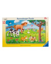 Puzzle Ravensburger din 15 de piese - Prieteni draguti, animalele -1