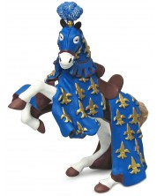 Figurina Papo The Medieval Era – Calul printului Filip, in albastru
