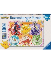 Puzzle Ravensburger 100 piese XXL - Pokémon: Legendele lui Scarlet și Violet -1