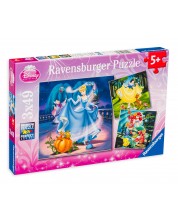 Puzzle Ravensburger din 3 x 49 de piese - Printesele Disney