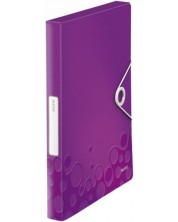 Dosar pentru documente Leitz Wow cu banda elastica, violet -1