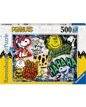 Puzzle Ravensburger 500 de piese - Peanuts: graffiti  -1