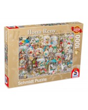 Puzzle Schmidt din 1000 de piese - Pasari si pisici -1