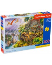 Puzzle Castorland din 200 de piese - Valea Dinozaurilor -1